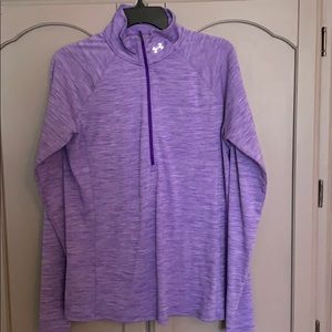 Quarter Zip Heather Purple